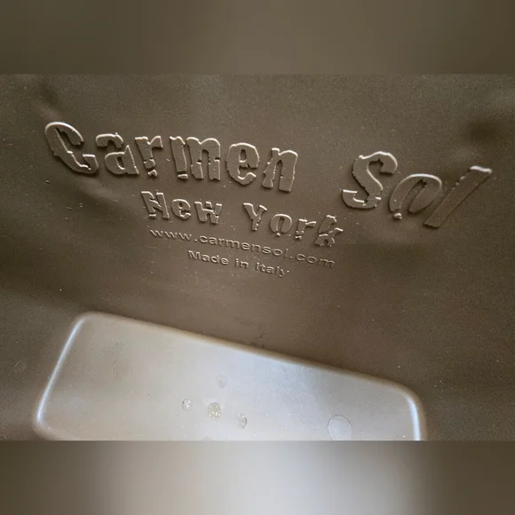 Carmen Sol Angelica Large Brown Tote Jelly Studded PVC Tote Bag. - Picture 4 of 16